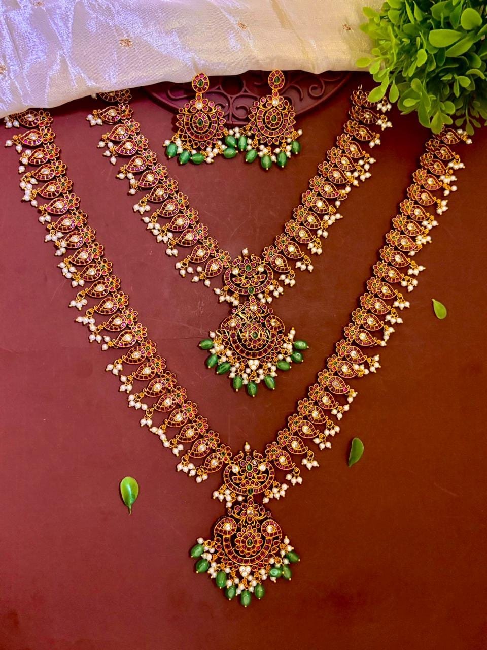 Ruby Emerald Bridal Combo Set - S6001