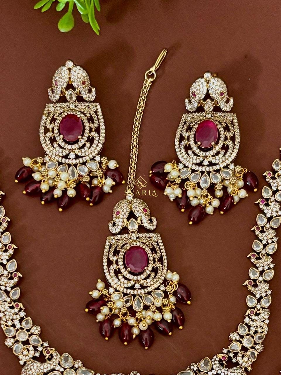 Victorian polishing AD stones Bridal Set - S6004