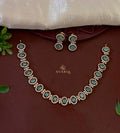 Emerald Green CZ Choker Set with Drop Earrings – S1035